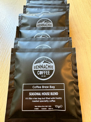 10 x 10g Biodegradable Coffee Brew Bag - Seasonal House Blend